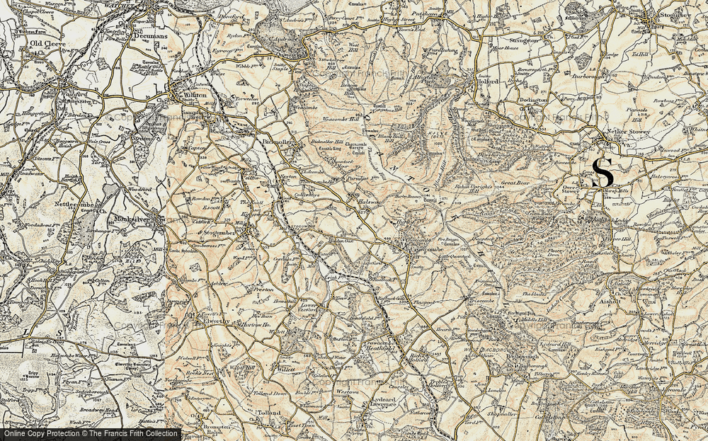 Old Map of Halsway, 1898-1900 in 1898-1900