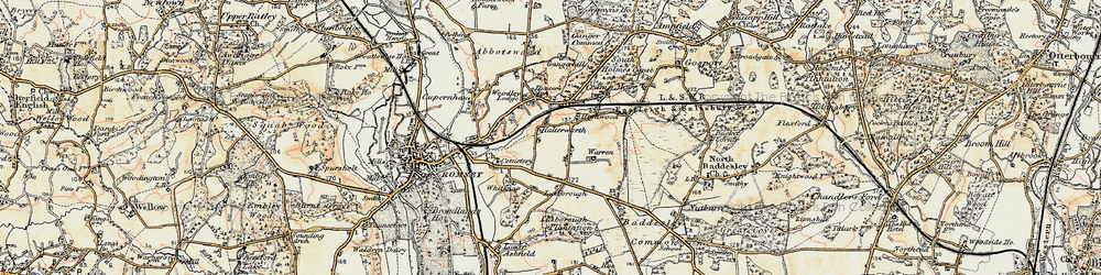 Old map of Halterworth in 1897-1909