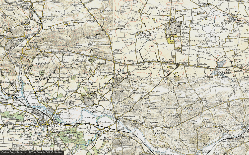 Old Map of Historic Map covering Whittington Fell in 1901-1903