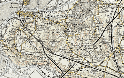 Old map of Halton in 1902-1903