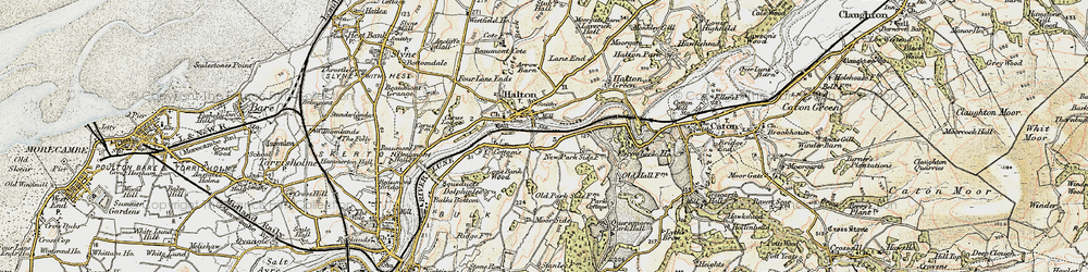 Old map of Halton in 1903-1904