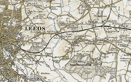 Old map of Halton in 1903