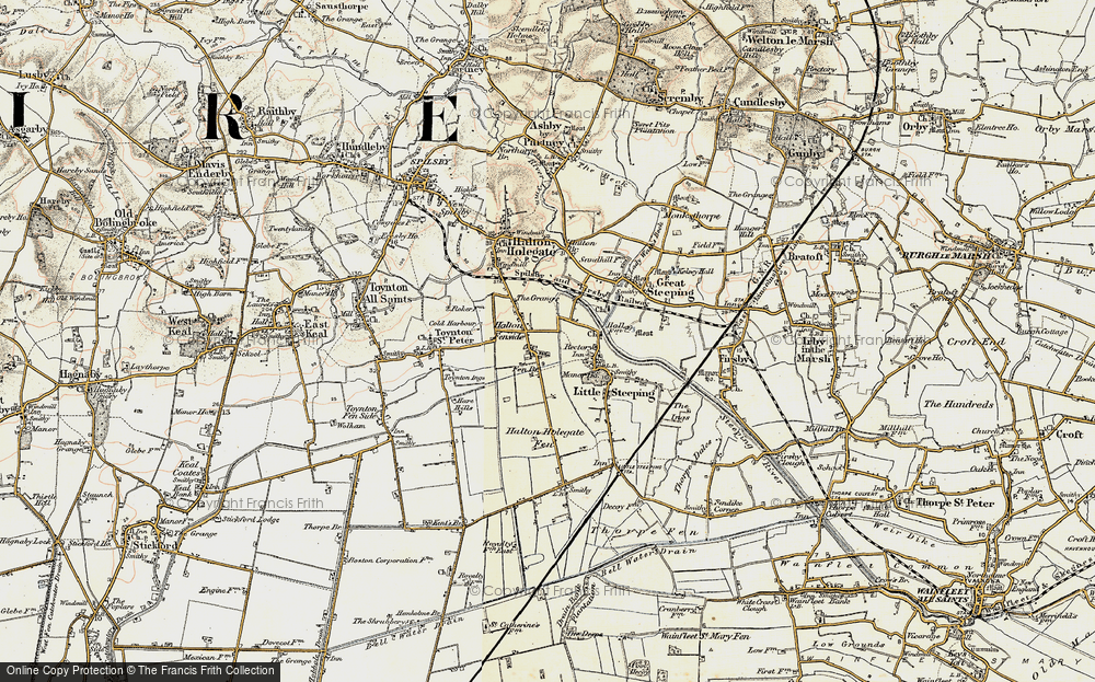 Old Map of Halton Fenside, 1901-1903 in 1901-1903
