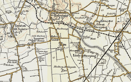 Old map of Halton Fenside in 1901-1903