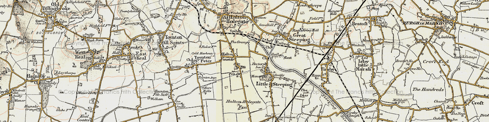 Old map of Halton Fenside in 1901-1903