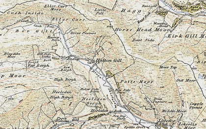 Old map of Nether Hesleden in 1903-1904