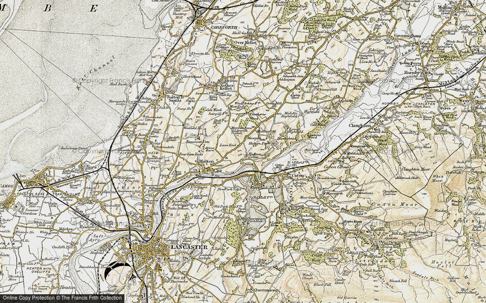 Old Map of Historic Map covering Lane End in 1903-1904