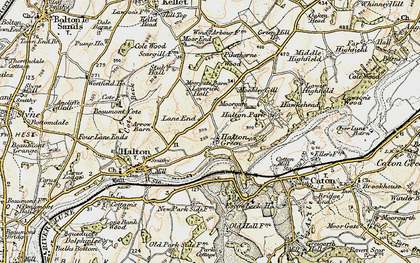 Old map of Lane End in 1903-1904