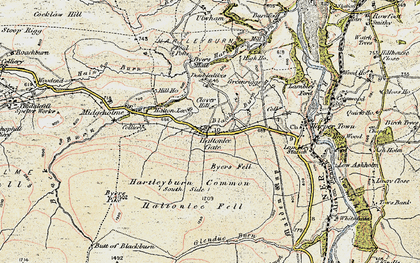 Old map of Ash Cleugh in 1901-1904