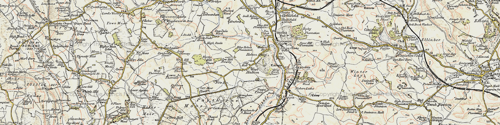Old map of Halton West in 1903-1904
