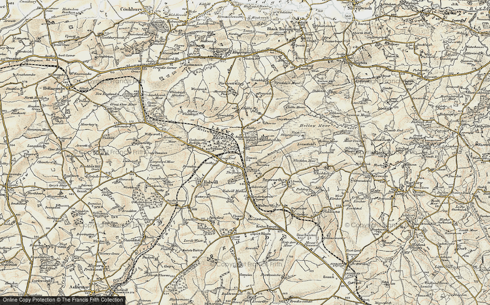 Old Map of Historic Map covering Chilla in 1900