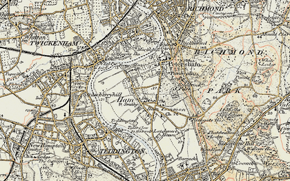 Old map of Ham in 1897-1909