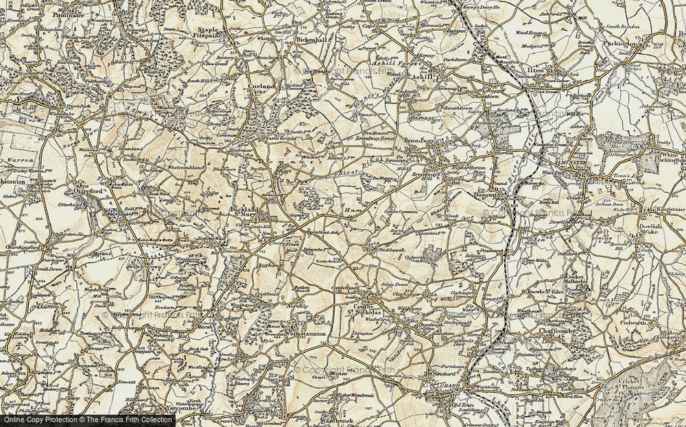 Old Map of Ham, 1898-1899 in 1898-1899