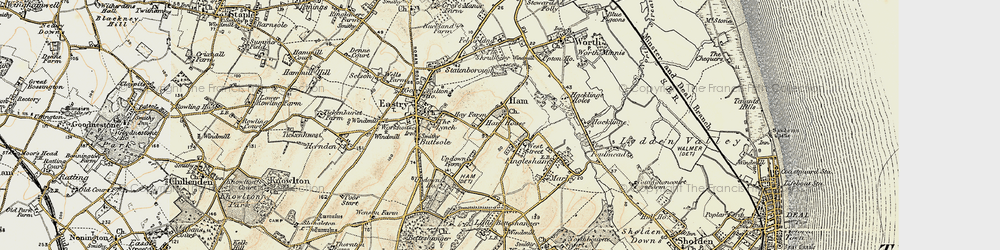 Old map of Ham in 1898-1899