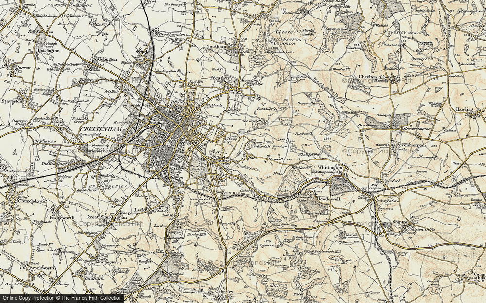 Old Map of Ham, 1898-1900 in 1898-1900