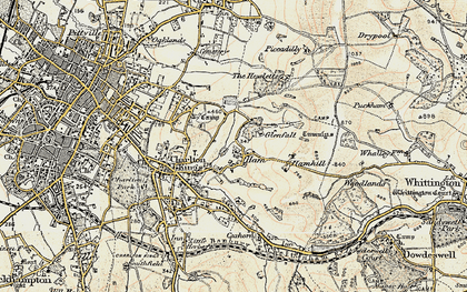 Old map of Ham in 1898-1900
