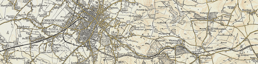 Old map of Ham in 1898-1900