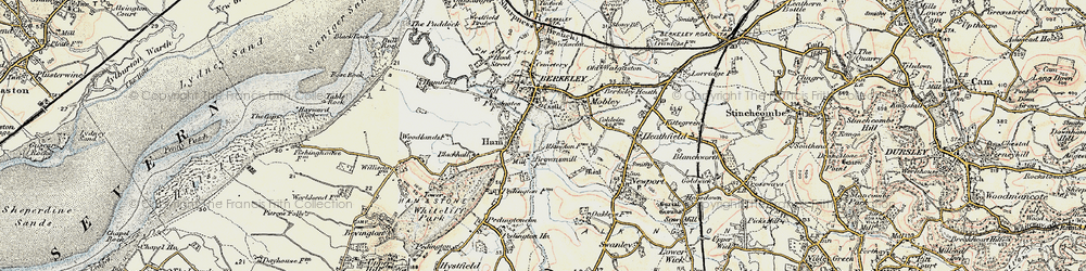 Old map of Ham in 1899-1900