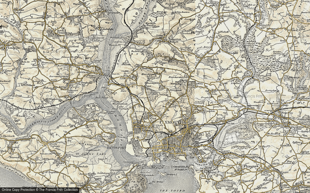 Old Map of Ham, 1899-1900 in 1899-1900