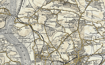 Old map of Ham in 1899-1900