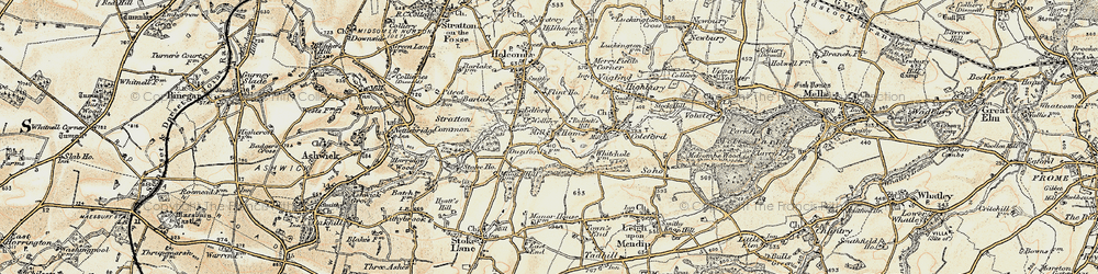 Old map of Ham in 1899
