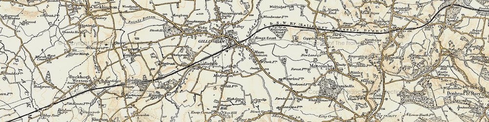Old map of Ham Common in 1897-1909