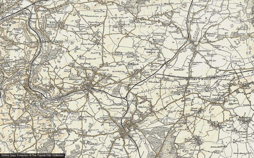 Old Map of Ham Green, 1898-1899 in 1898-1899