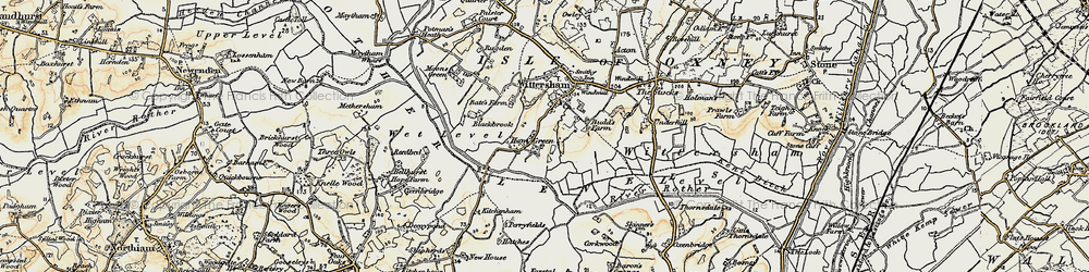 Old map of Ham Green in 1898