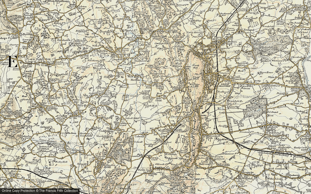 Old Map of Historic Map covering Lane End in 1899-1901