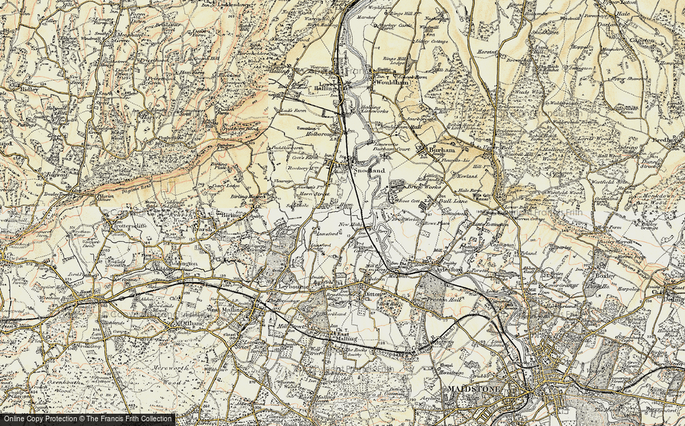 Old Map of Ham Hill, 1897-1898 in 1897-1898