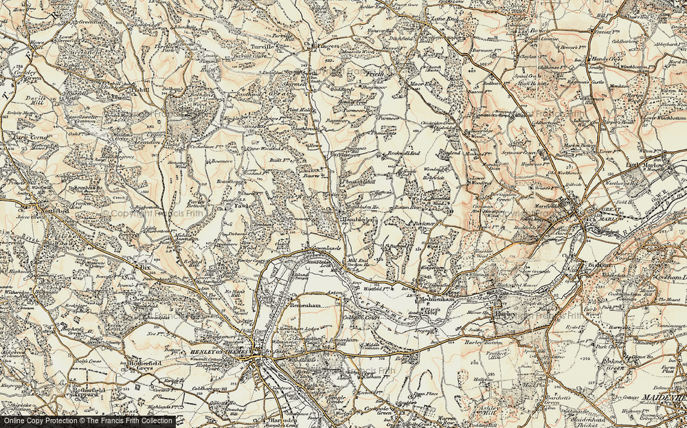 Old Map of Hambleden, 1897-1898 in 1897-1898