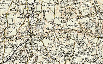 Old map of Hambledon in 1897-1909