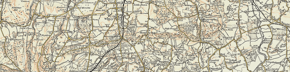 Old map of Hambledon in 1897-1909