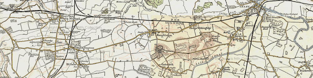 Old map of Gateforth Hall in 1903
