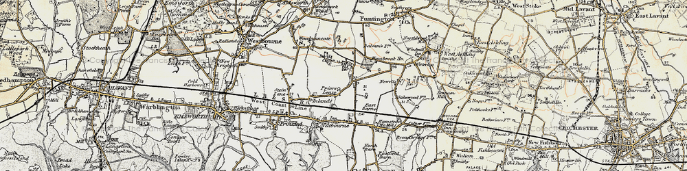 Old map of Hambrook in 1897-1899