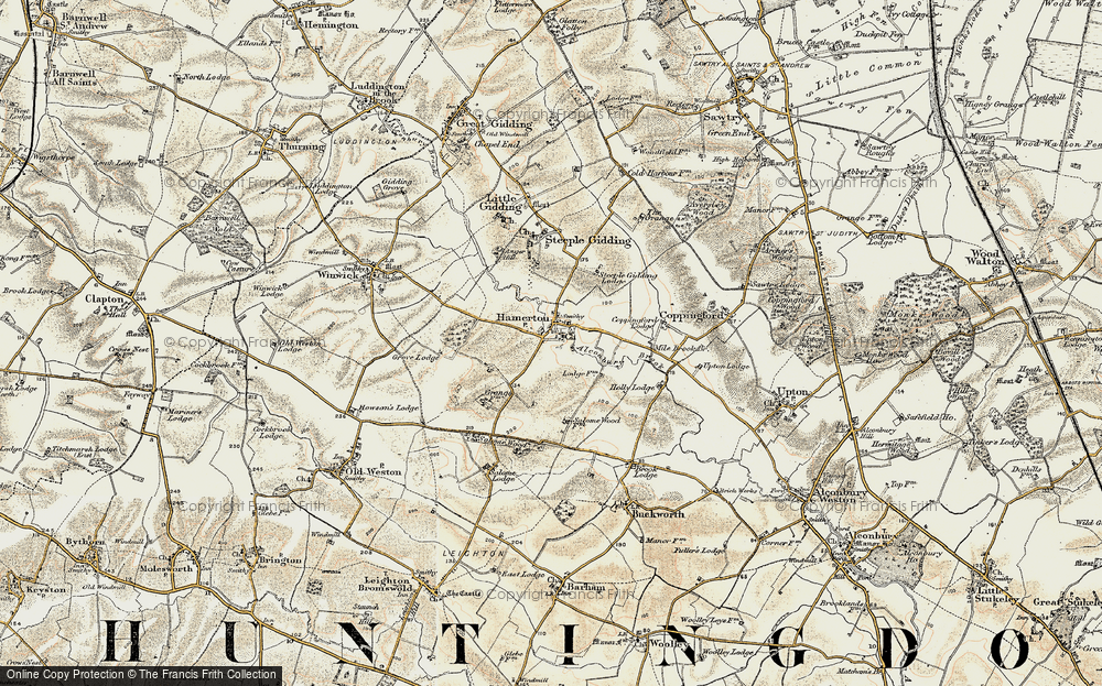 Old Map of Hamerton, 1901 in 1901
