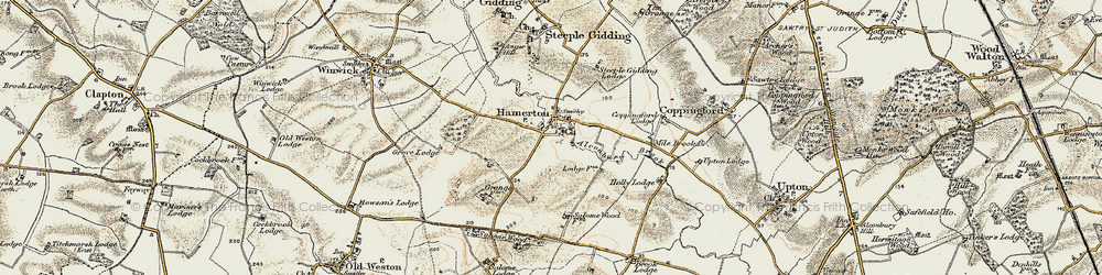 Old map of Hamerton in 1901