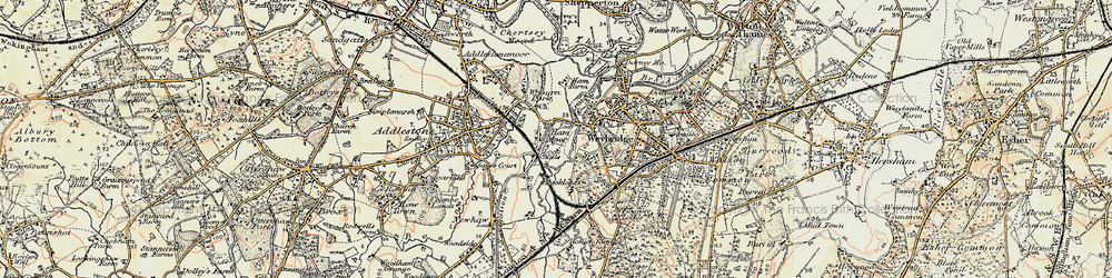 Old map of Hamm Moor in 1897-1909