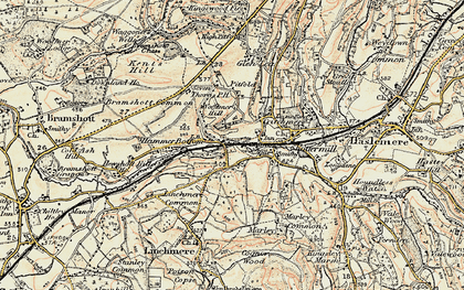 Old map of Hammer in 1897-1900