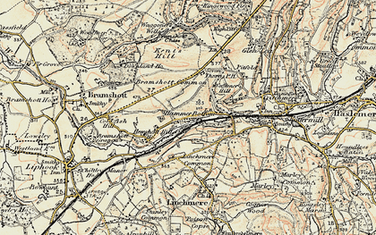 Old map of Bramshott Common in 1897-1900