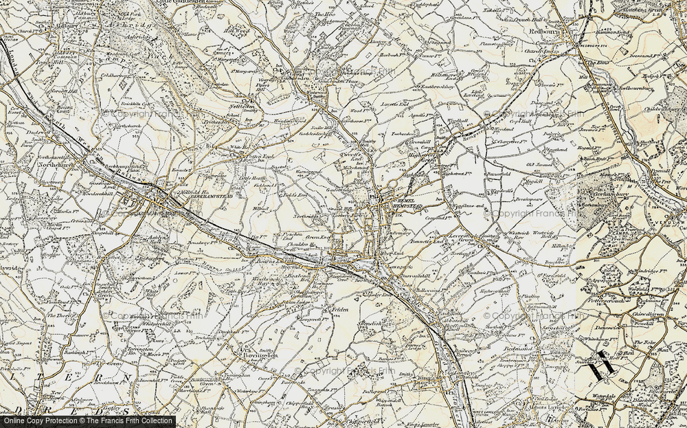 Old Map of Hammerfield, 1898 in 1898