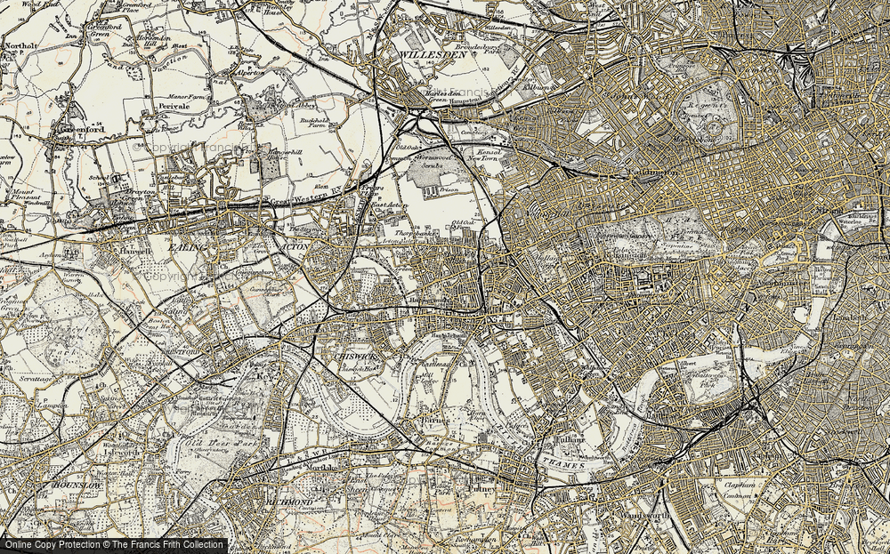 Old Map of Hammersmith, 1897-1909 in 1897-1909