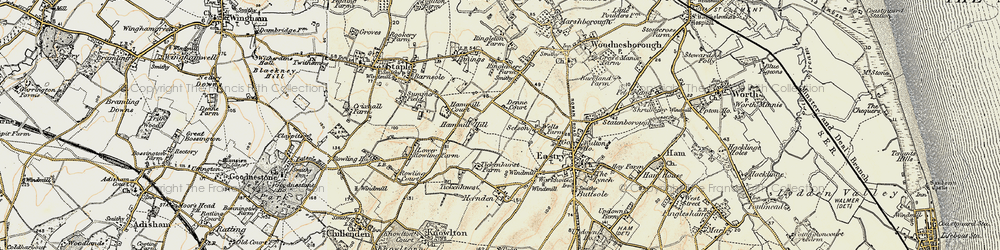 Old map of Hammill in 1898-1899