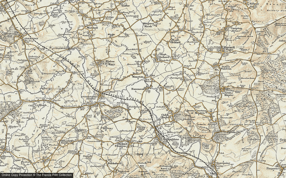 Old Map of Hammoon, 1897-1909 in 1897-1909
