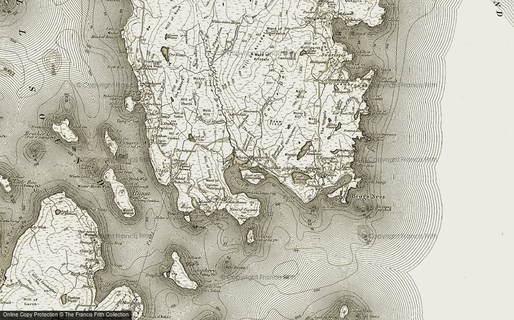 Old Map of Historic Map covering Whirly in 1912