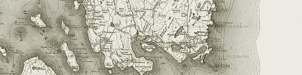 Old map of Hamnavoe in 1912