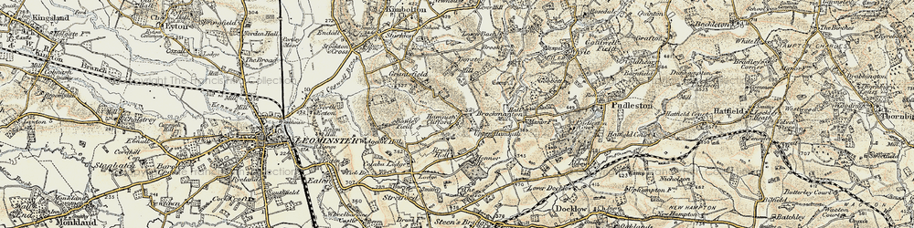 Old map of Hennor in 1899-1902