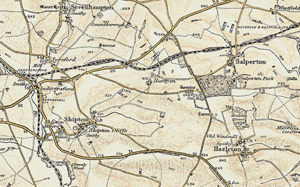 Old map of Hampen in 1898-1900
