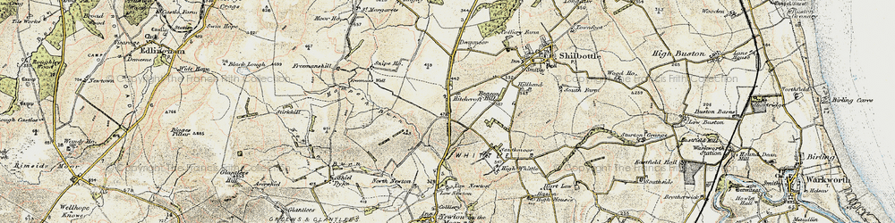 Old map of Whittle Colliery in 1901-1903