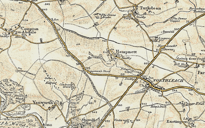 Old map of Hampnett in 1898-1899